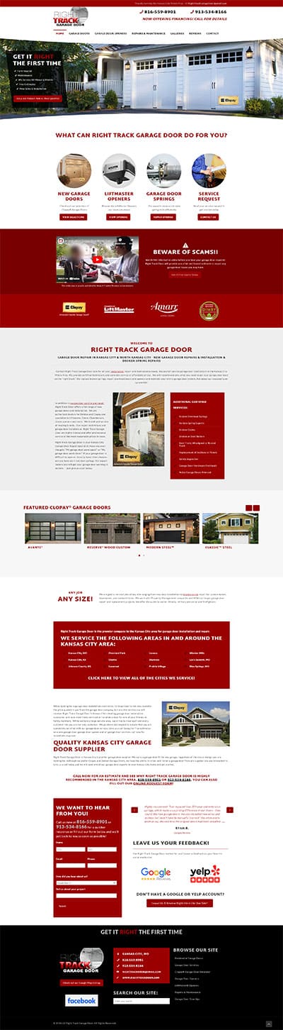 Right Track Garage Door